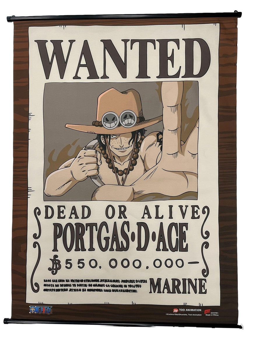One Piece - Wanted Posters Portgas D. Ace Wall Scroll 31