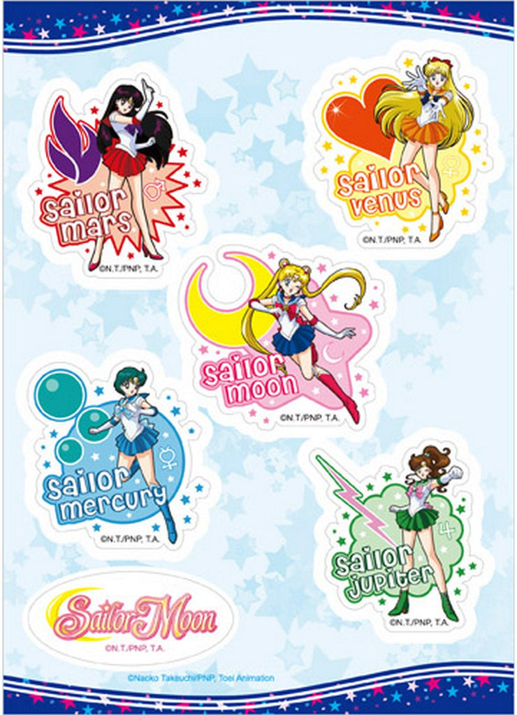 Sailor Moon- Smars & Svenus & Smercury & Sjupiter Sticker Set 5X7'