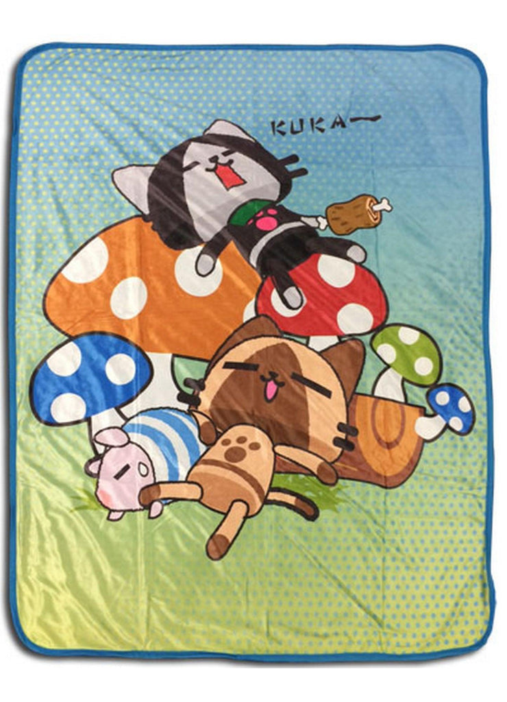 Airou From The Monster Hunter - Naptime Sublimation Throw Blanket 46"W x 60"H