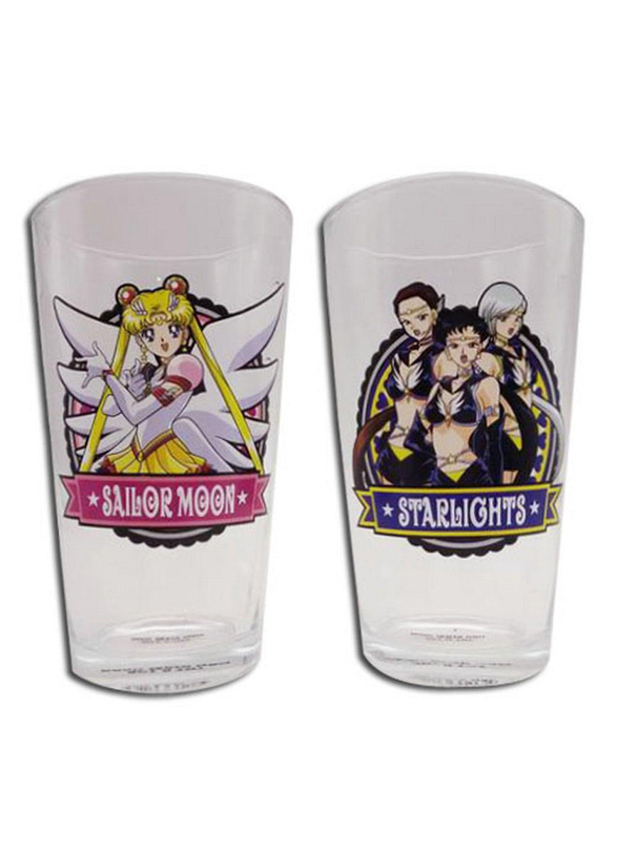 RARE Sailor Moon Crystal Season III Just Funky 6 Tall Drinking Glasses Set  of 2