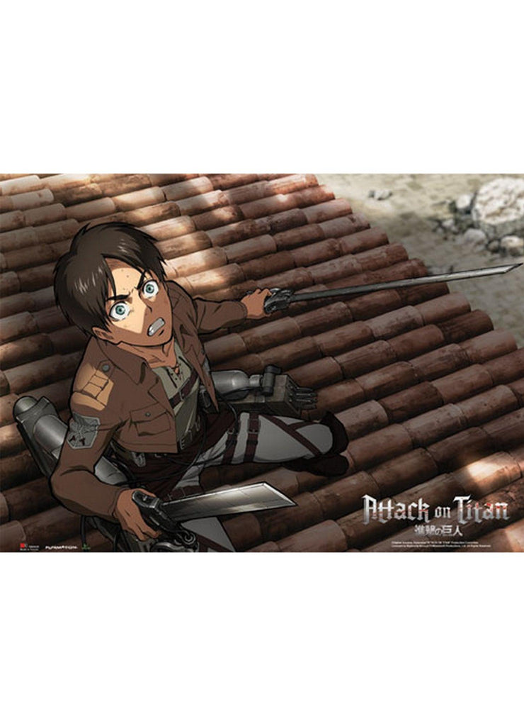Attack on Titan - Eren Yeager Fabric Poster - Great Eastern Entertainment