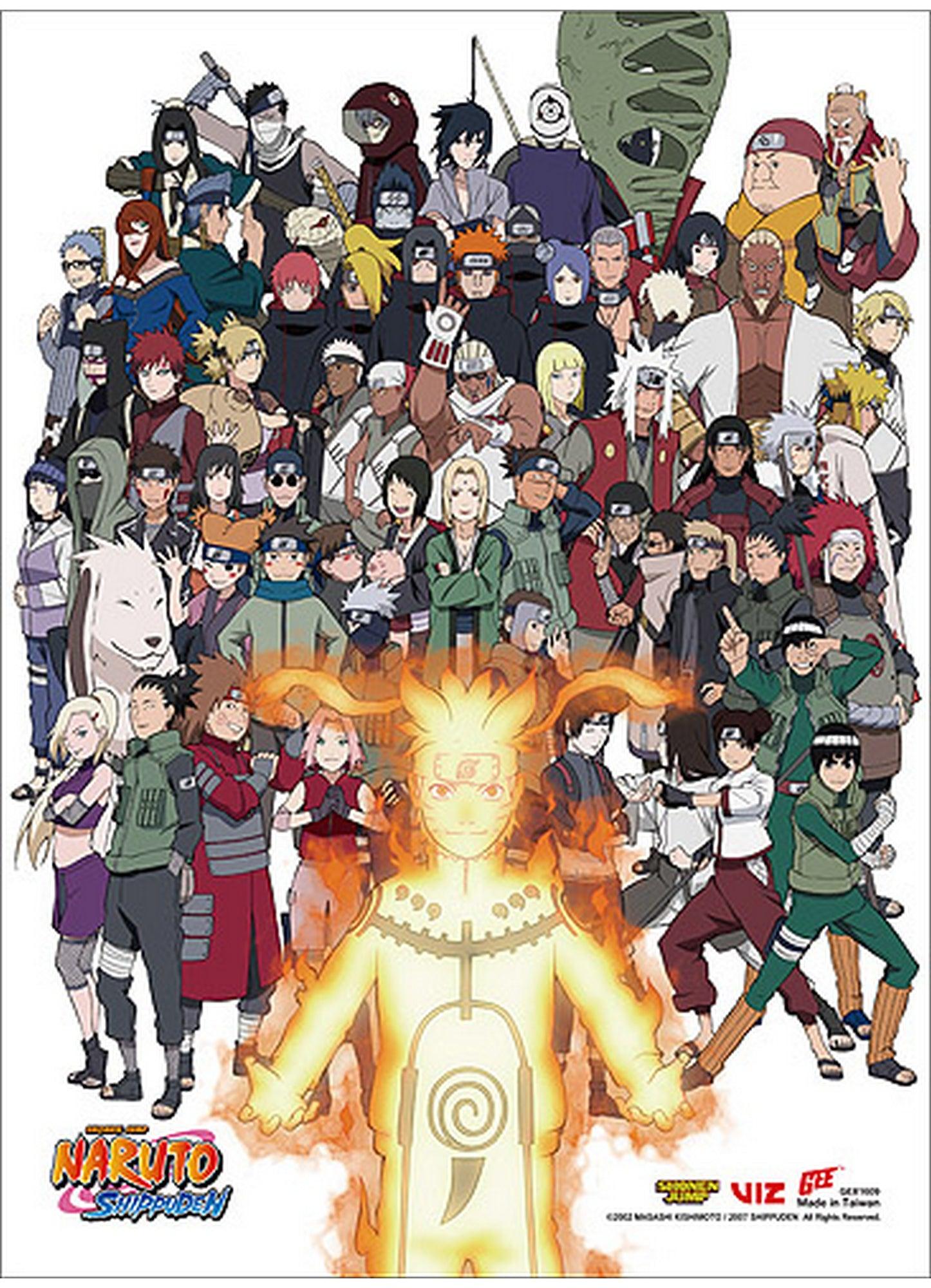 Naruto Shippuden 10th Anniversary SS Wall Scroll 18.5