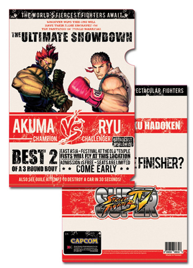 Super Street Fighter Iv Akuma Vs Ryu File Folder (5 Pcs/Pack)