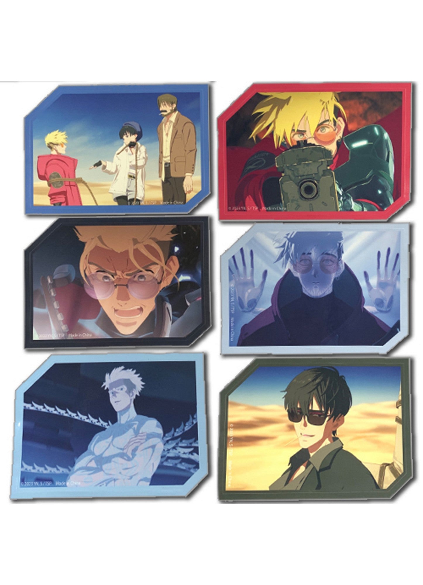 TRIGUN STAMPEDE - SCREENSHOT DIE-CUT STICKER SET