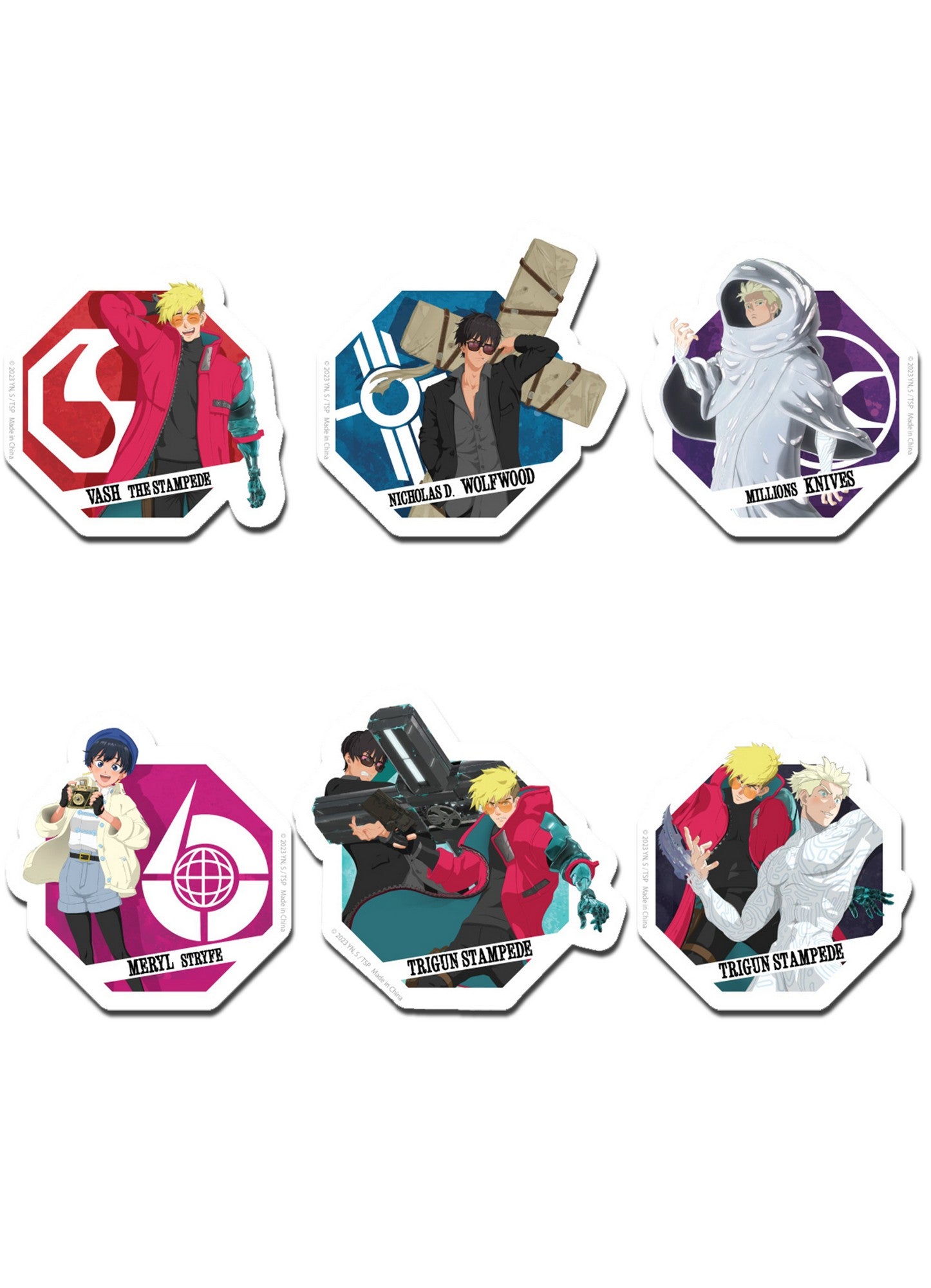 TRIGUN STAMPEDE - DIE CUT STICKER SET