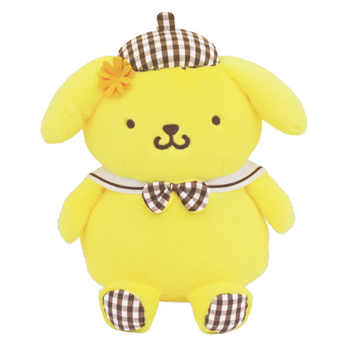 SANRIO - POMPOMPURIN 9 IN PLUSH W/WING GINGHAM PN
