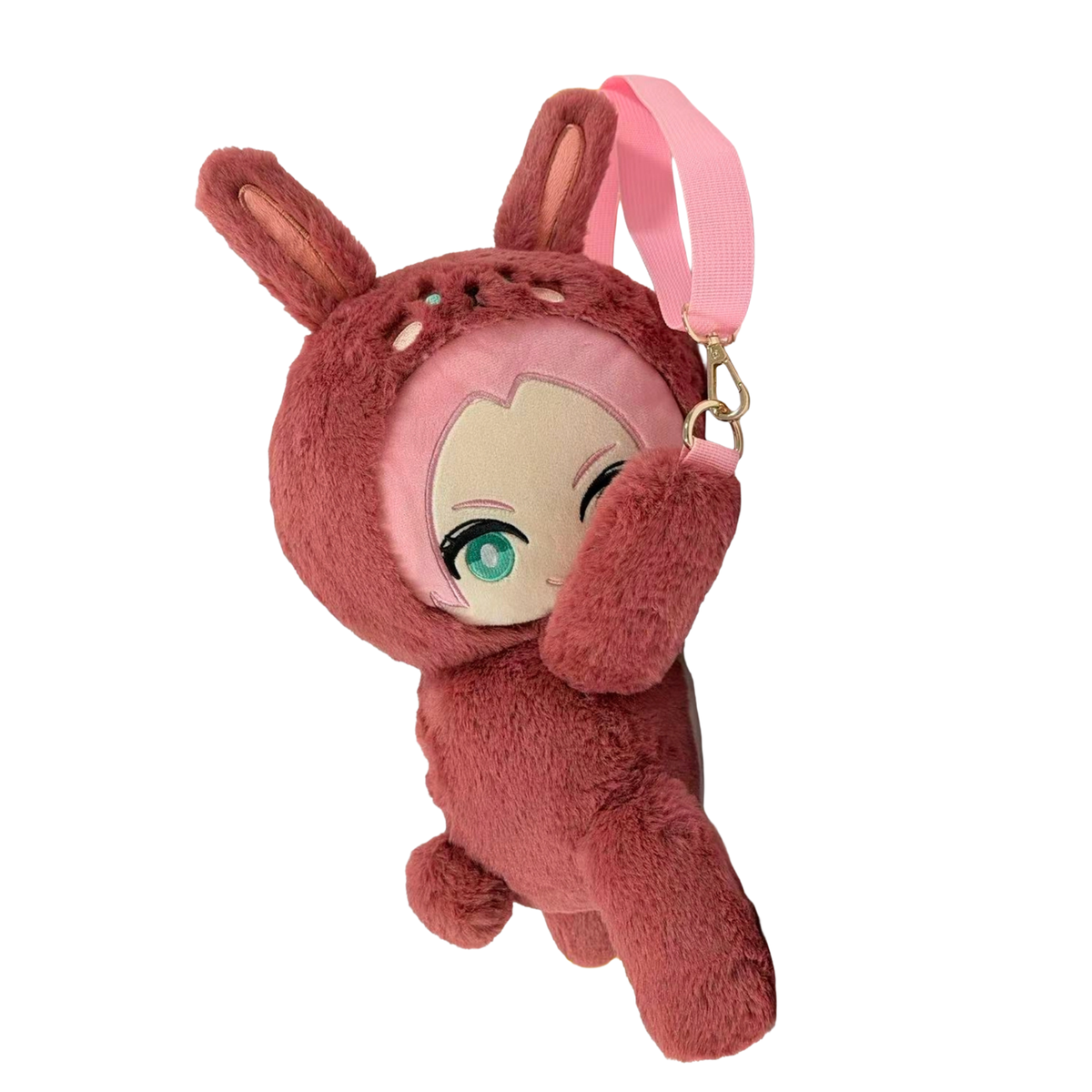 NARUTO - SAKURA BUNNY ANIMAL MASCOT SHOULDER PLUSH BAG 10"H