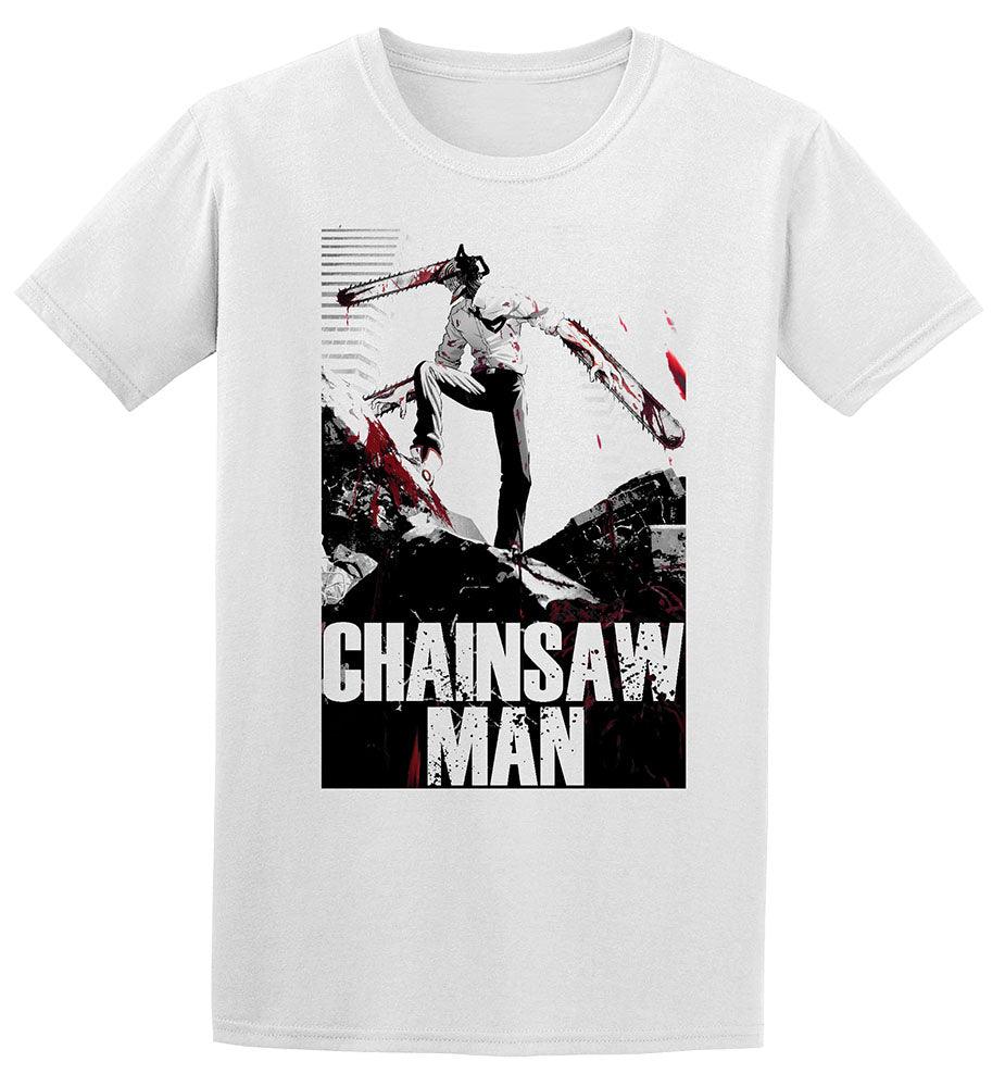 CHAINSAW MAN - CHAINSAW MAN GRAYSCALED KEY ART T-SHIRT - Great Eastern Entertainment