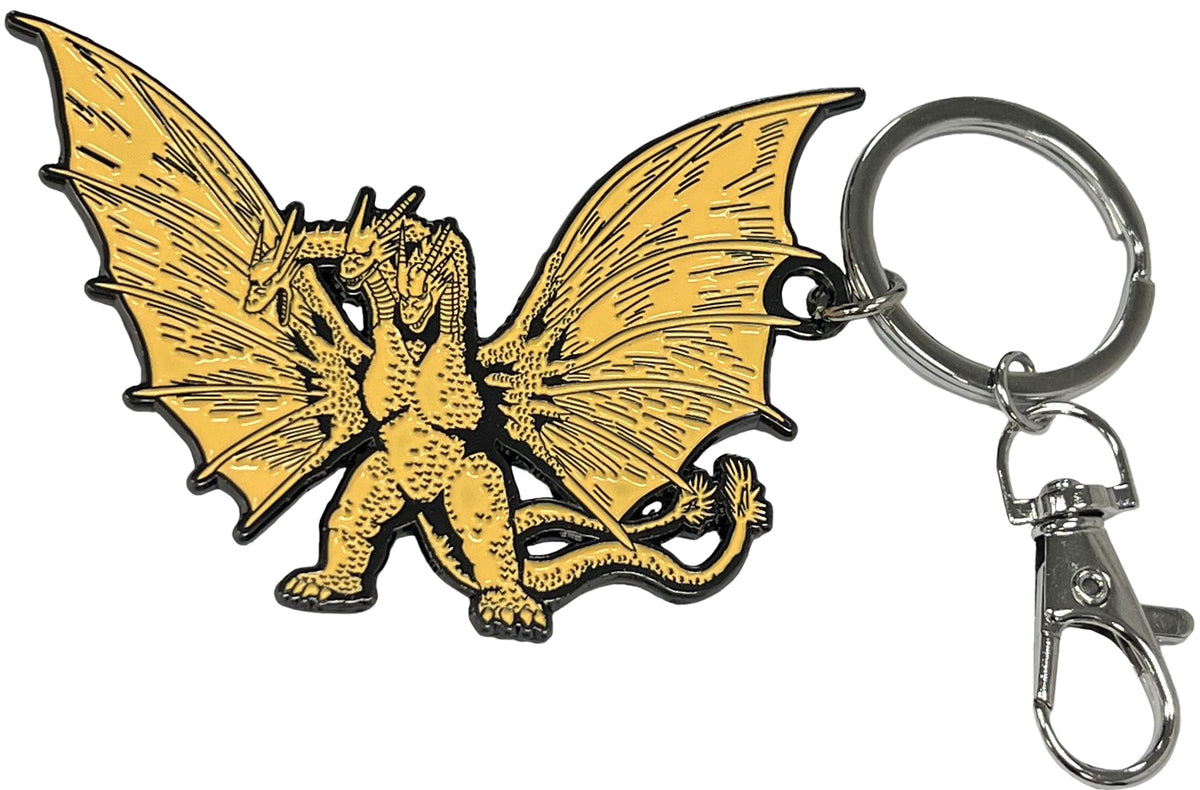 GODZILLA ORIGINAL SERIES - KING GHIDORA WINGS ENAMEL METAL KEYCHAIN