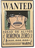 One Piece - Roronoa Zoro (Wanted Poster) Pin