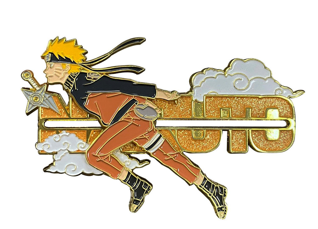 NARUTO SHIPPUDEN - NARUTO RUNNING WITH NAME MOVEABLE PIN - Great Eastern Entertainment