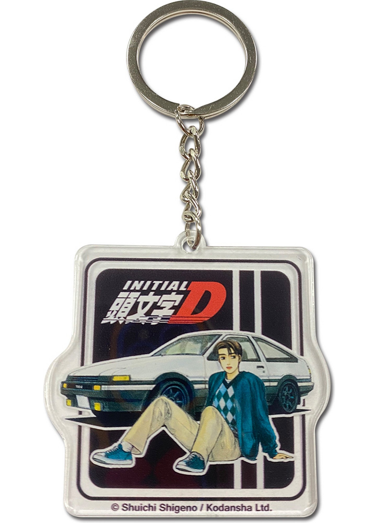 Initial D Manga - Fujiwara Takumi & AE86 Keychain