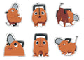 CHAINSAW MAN - CHARACTER POCHITA DIE-CUT STICKER SET 3.5"H (6PCS)