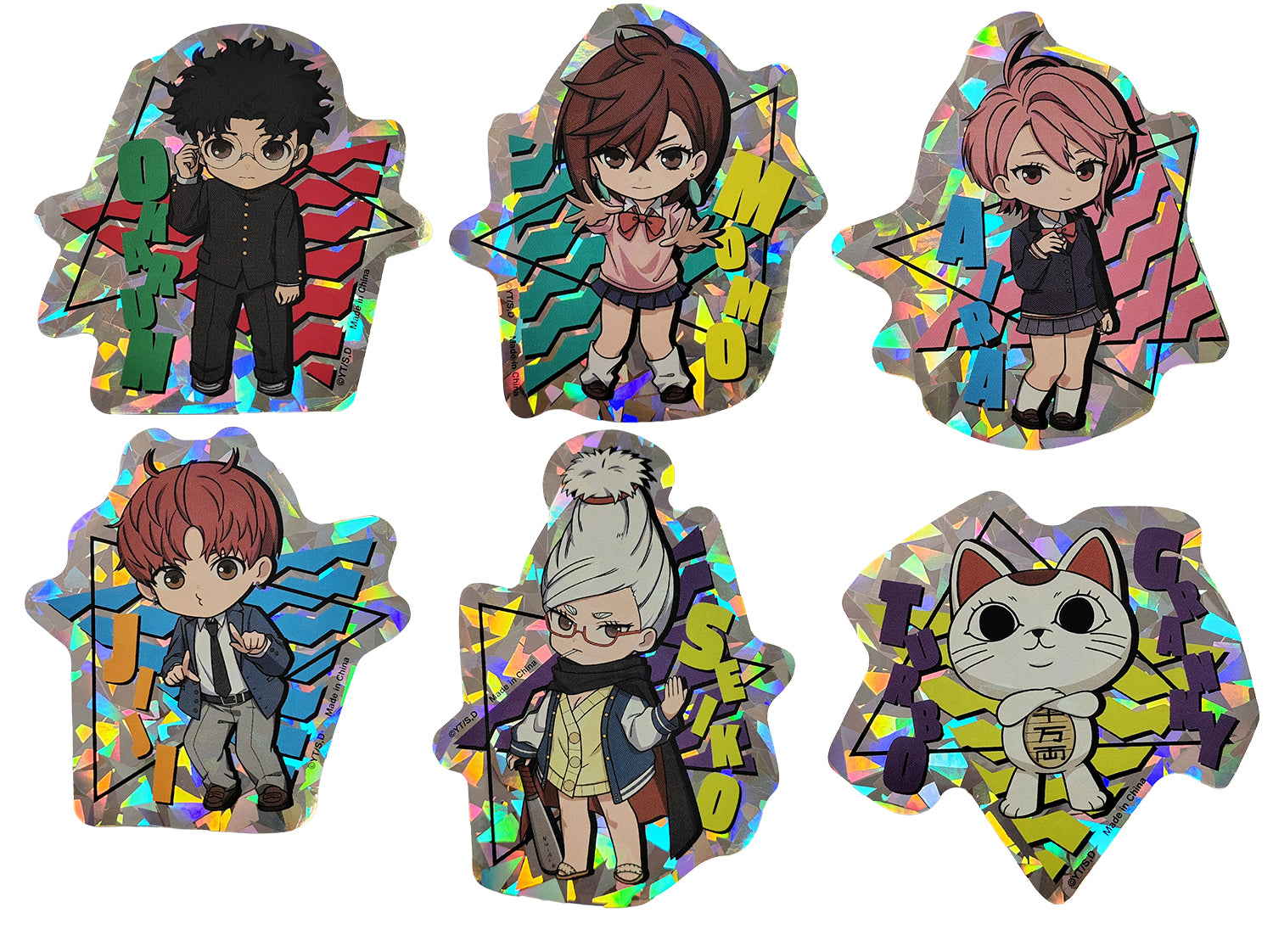 DAN DA DAN- MAIN CHARACTER SD LASER DIE-CUT STICKER SET (6PCS)