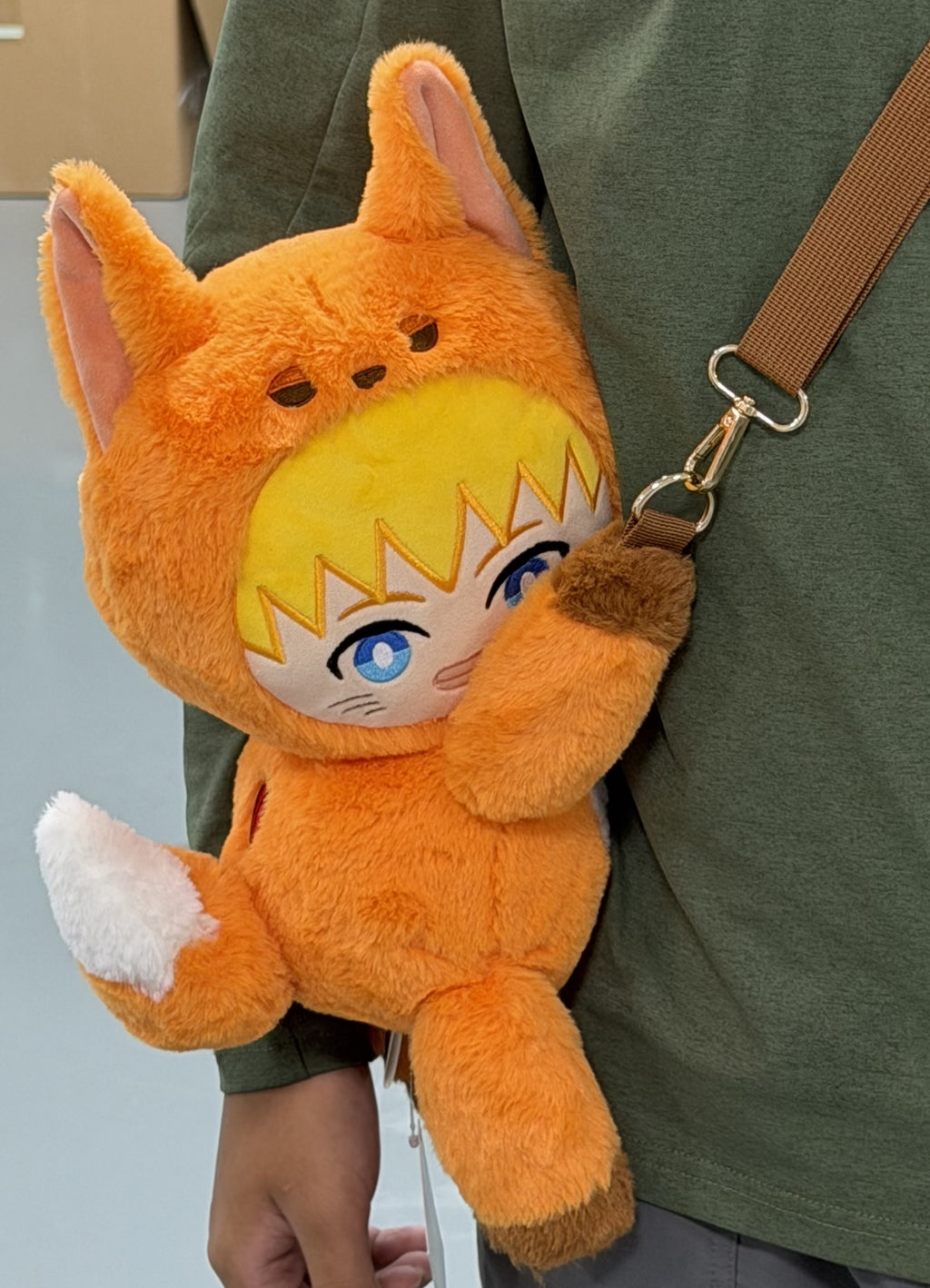 NARUTO - NARUTO FOX ANIMAL MASCOT SHOULDER PLUSH BAG 10"H