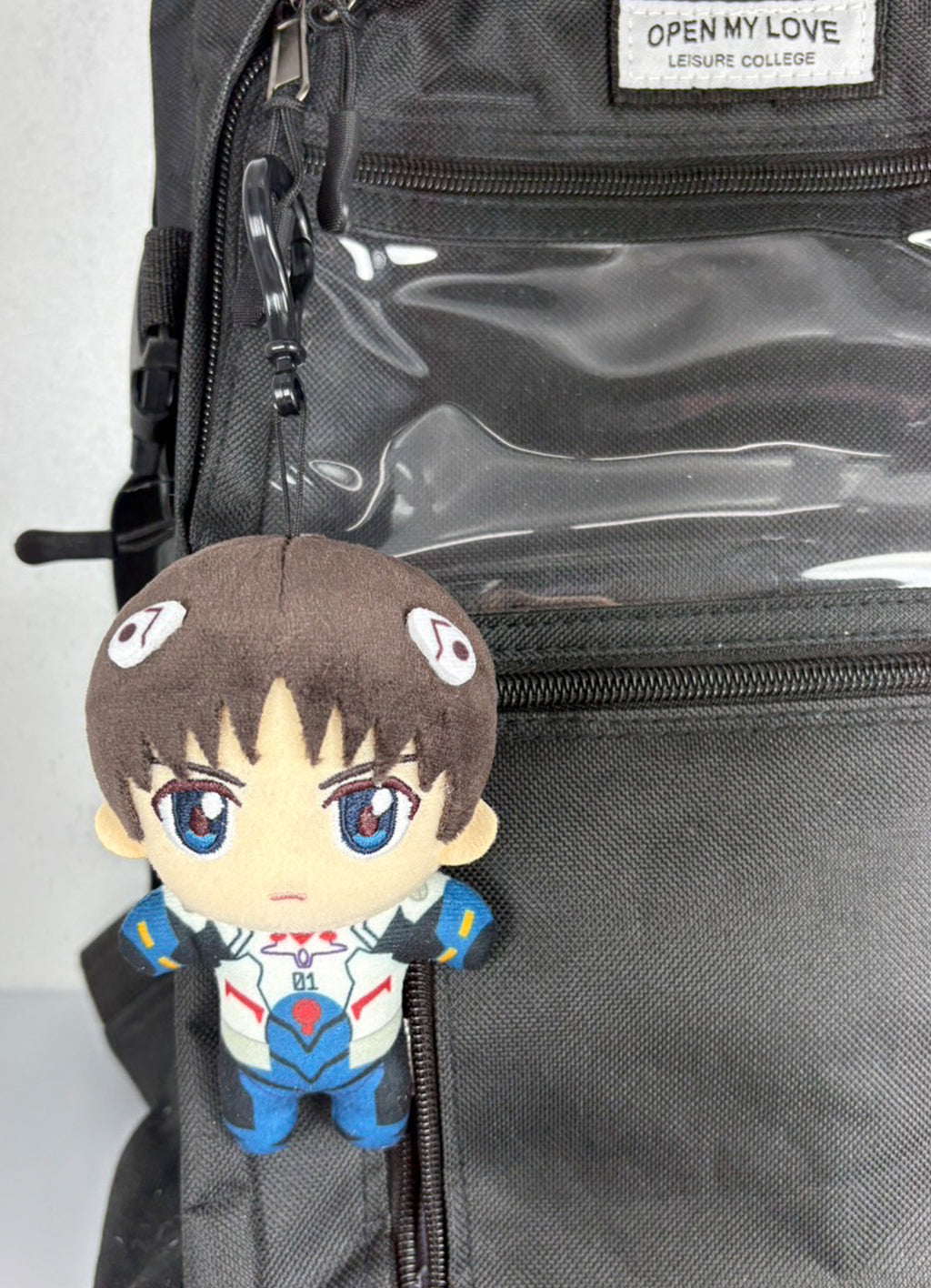 Evangelion New Movie - Shinji Ikari Nagisa (Plug Suit) Mini Plush w/ Hook Clip 4.5"H