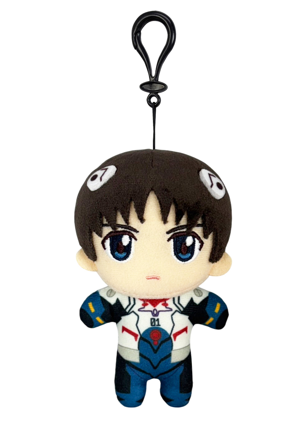 Evangelion New Movie - Shinji Ikari Nagisa (Plug Suit) Mini Plush w/ Hook Clip 4.5"H