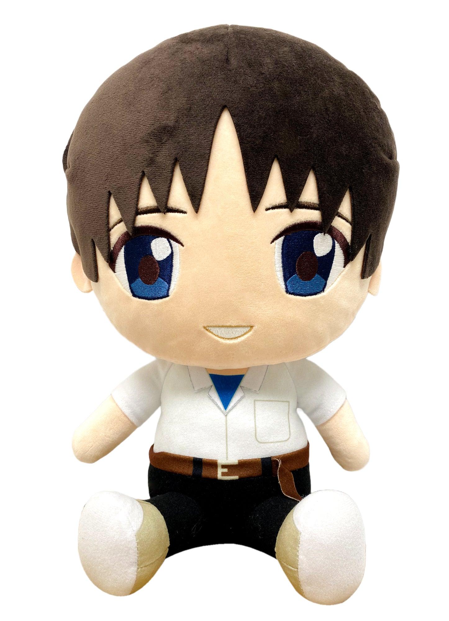 EVANGELION NEW MOVIE - SHINJI UNIFORM SITTING PLUSH 12" H - Great Eastern Entertainment