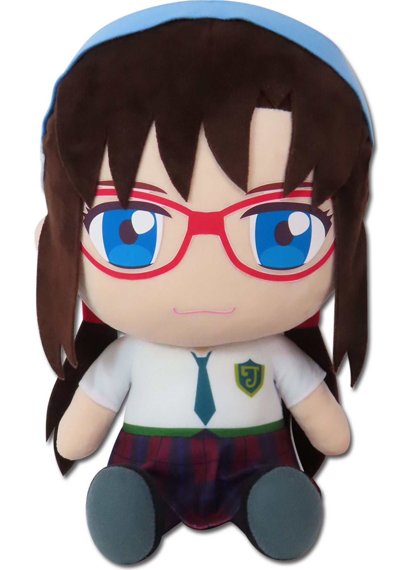 Evangelion New Movie- Mari Makinami (School Uniform) Sitting Plush 12"H