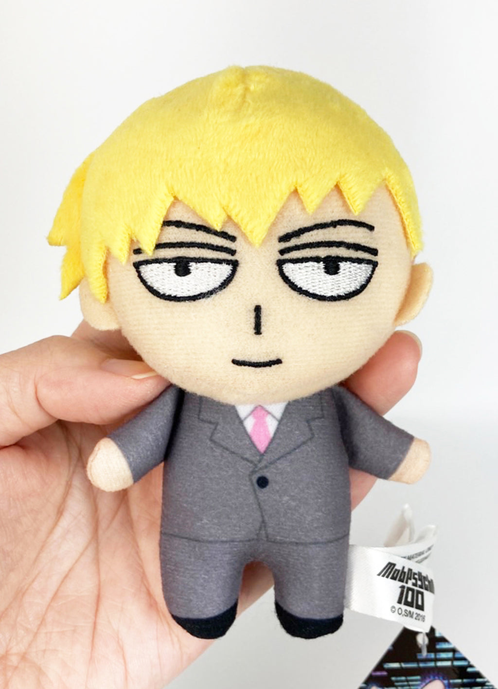 Mob Psycho 100 - Arataka Reigen Mini Plush W/ Hook Clip 4.5"H