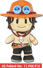 One Piece: Portgas D. Ace Figurekey Plush 4.5" H