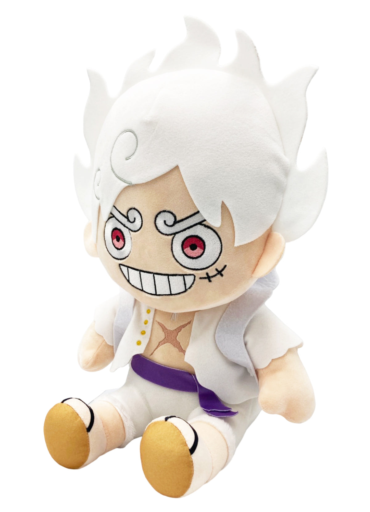 ONE PIECE - LUFFY GEAR 5 GRIN SITTING POSE PLUSH 12"
