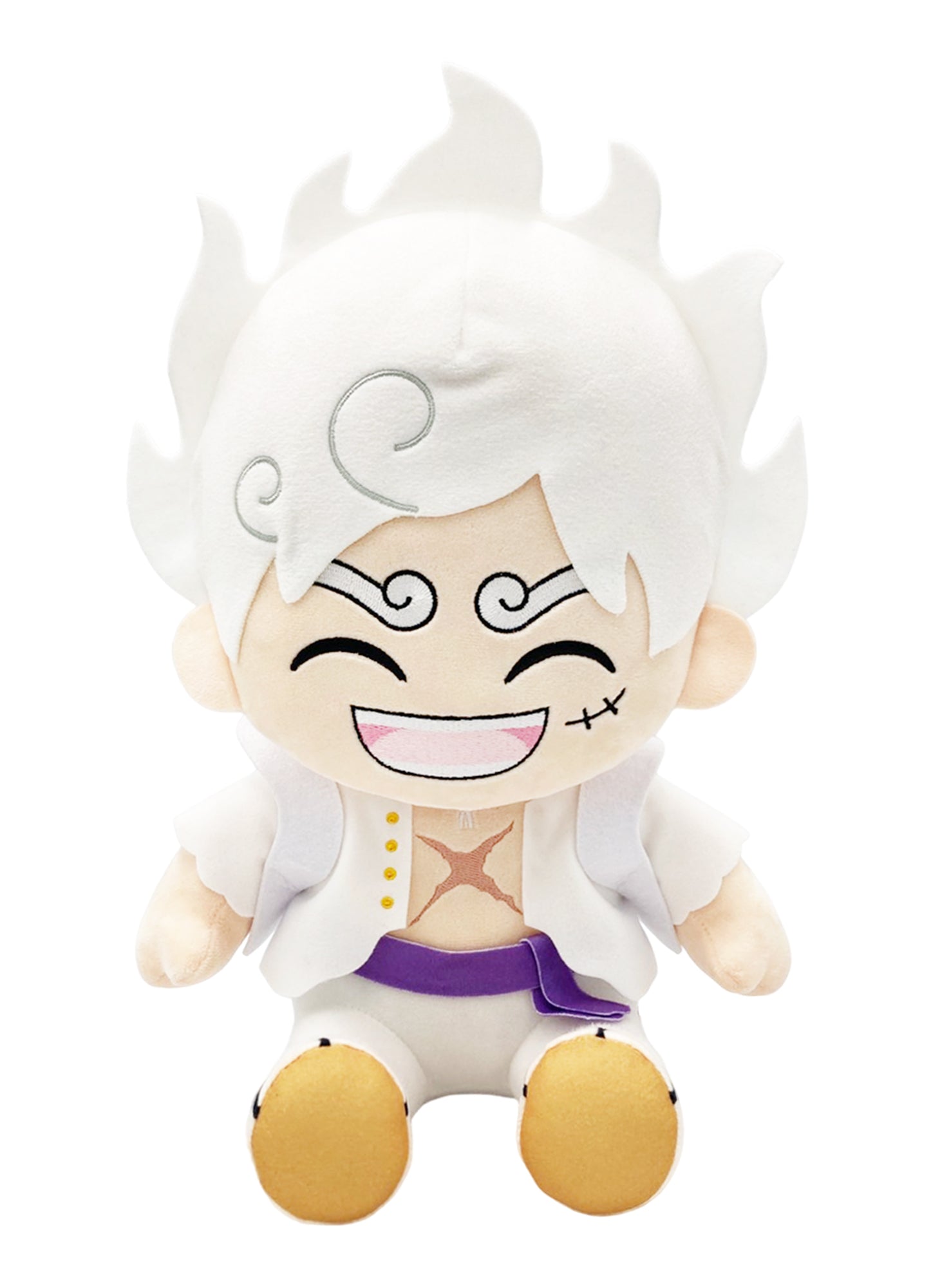 ONE PIECE - LUFFY GEAR 5 LAUGHING SITTING POSE PLUSH 12''