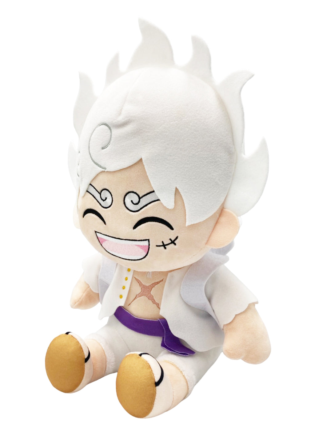 ONE PIECE - LUFFY GEAR 5 LAUGHING SITTING POSE PLUSH 12''