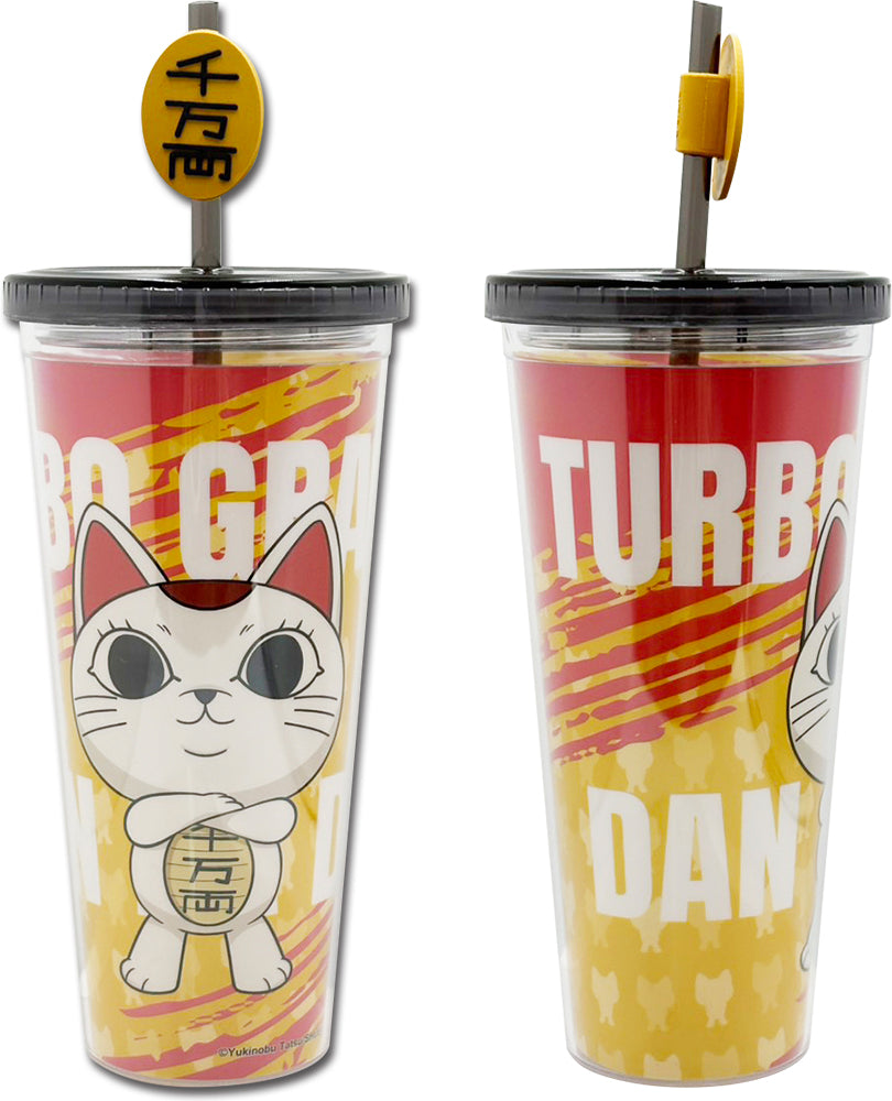 DAN DA DAN- TURBO GRANNY CAT TUMBLER WITH STRAW & CHARMS