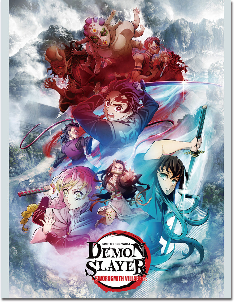DEMON SLAYER TV3 - KEY ART 01 GROUP THROW BLANKET
