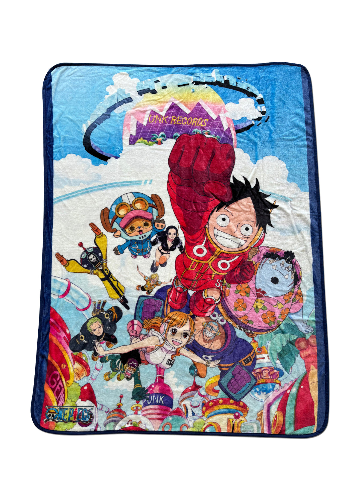 ONE PIECE - FUTURE ISLAND EGGHEAD GROUP CHARACTERS THROW BLANKET