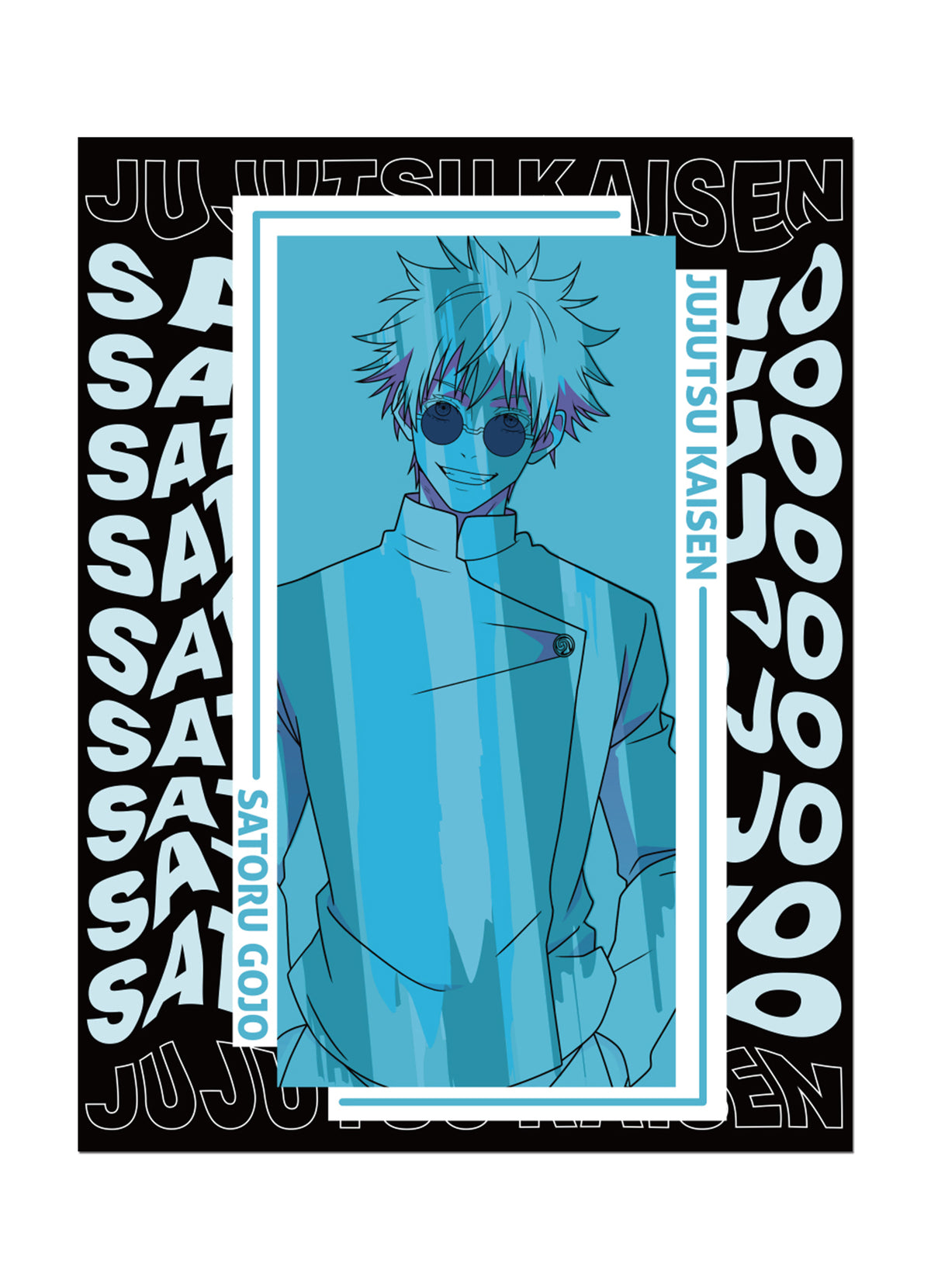 JUJUTSU KAISEN S2 - SATORU GOJO WITH NAME ART THROW BLANKET
