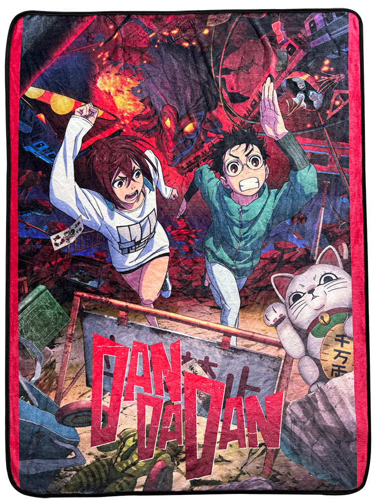 DAN DA DAN- KEY VISUAL #1 THROW BLANKET