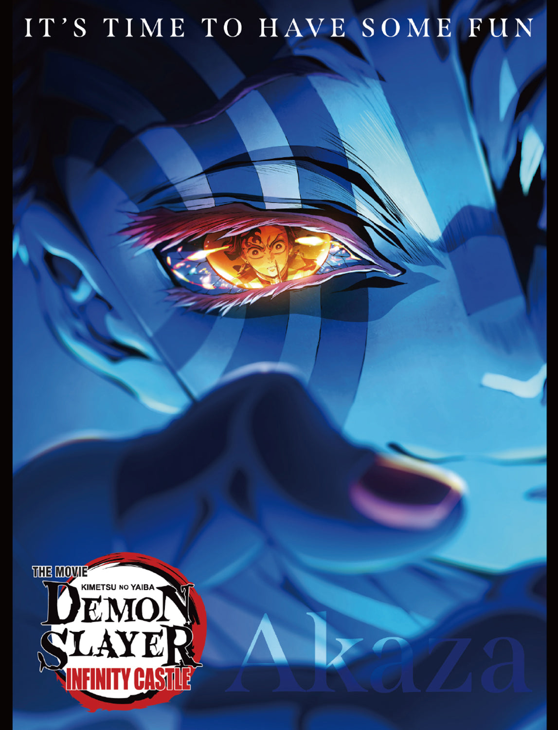 DEMON SLAYER INFINITY CASTLE 1 - KV AKAZA ART THROW BLANKET