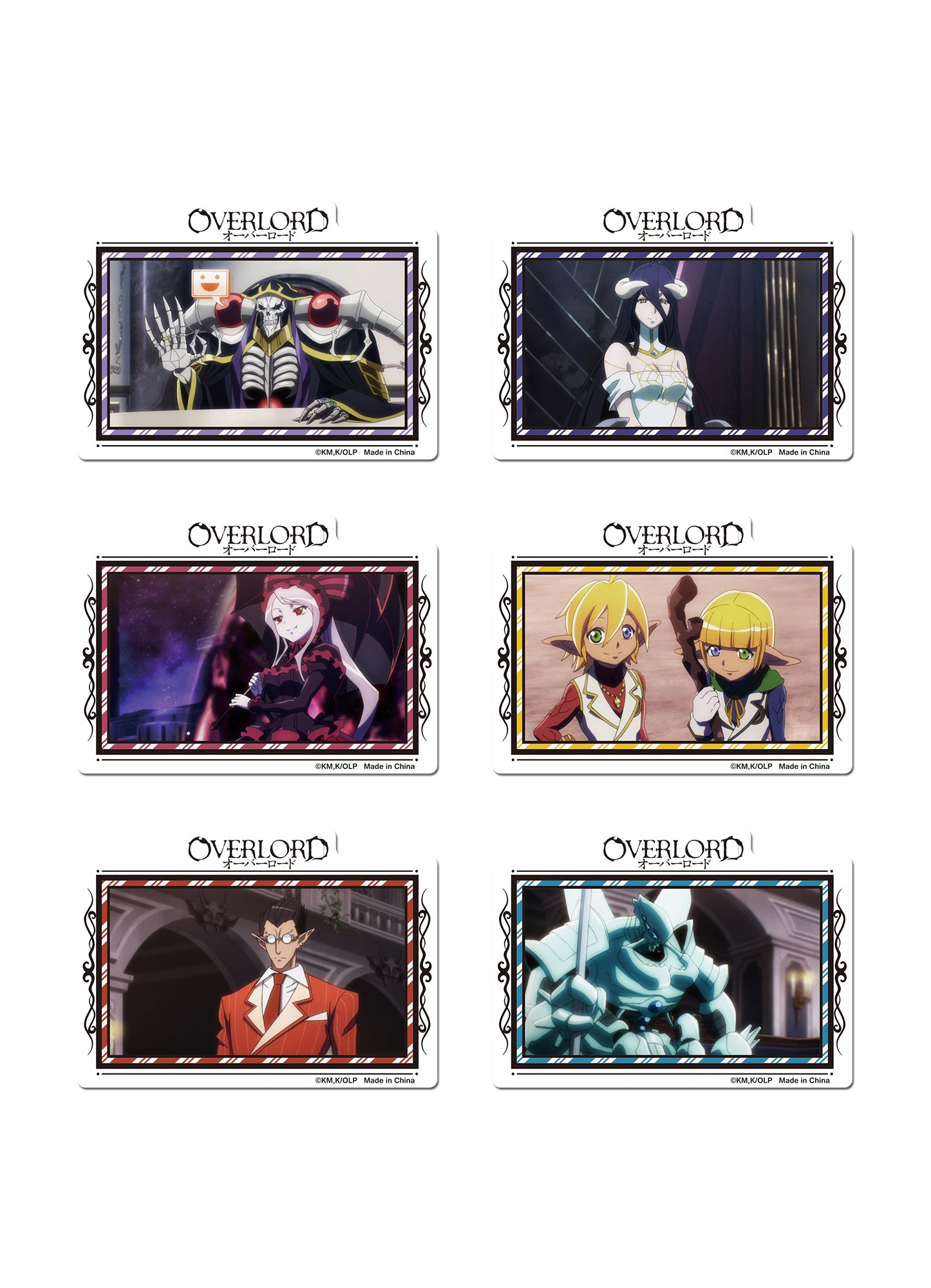 OVERLORD S1 - SCREEN SHOTS CHARACTER GROUP DIE-CUT STICKER SET