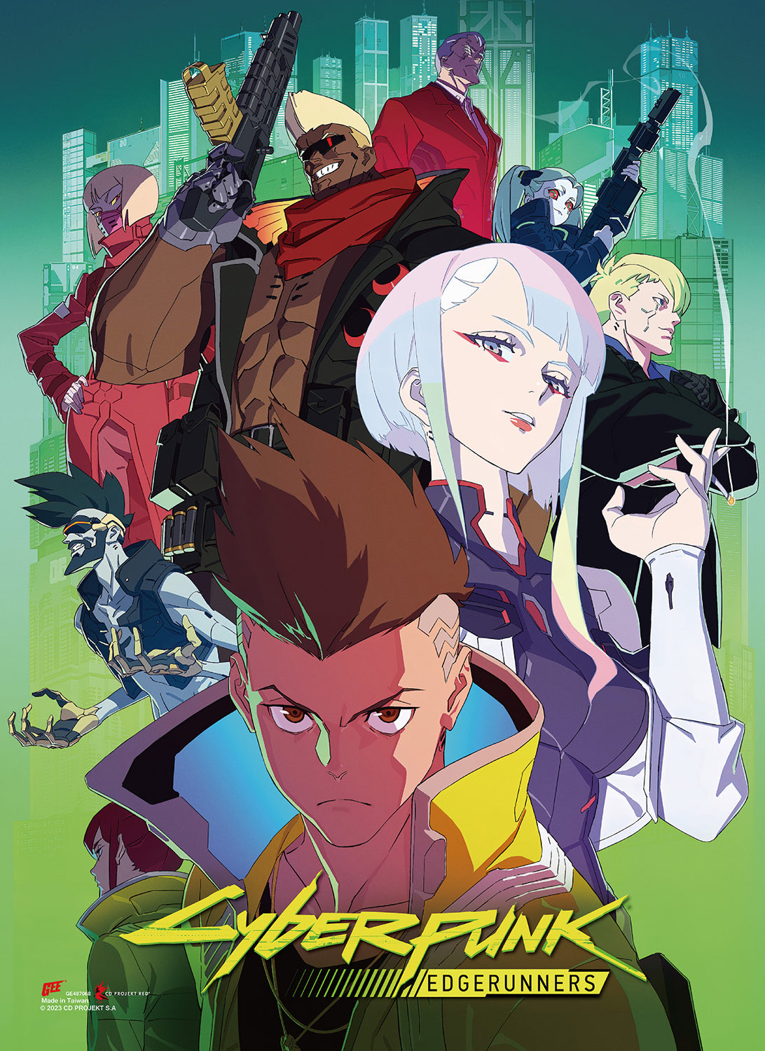 CYBERPUNK EDGERUNNERS - GROUP KEY VISUAL WALL SCROLL