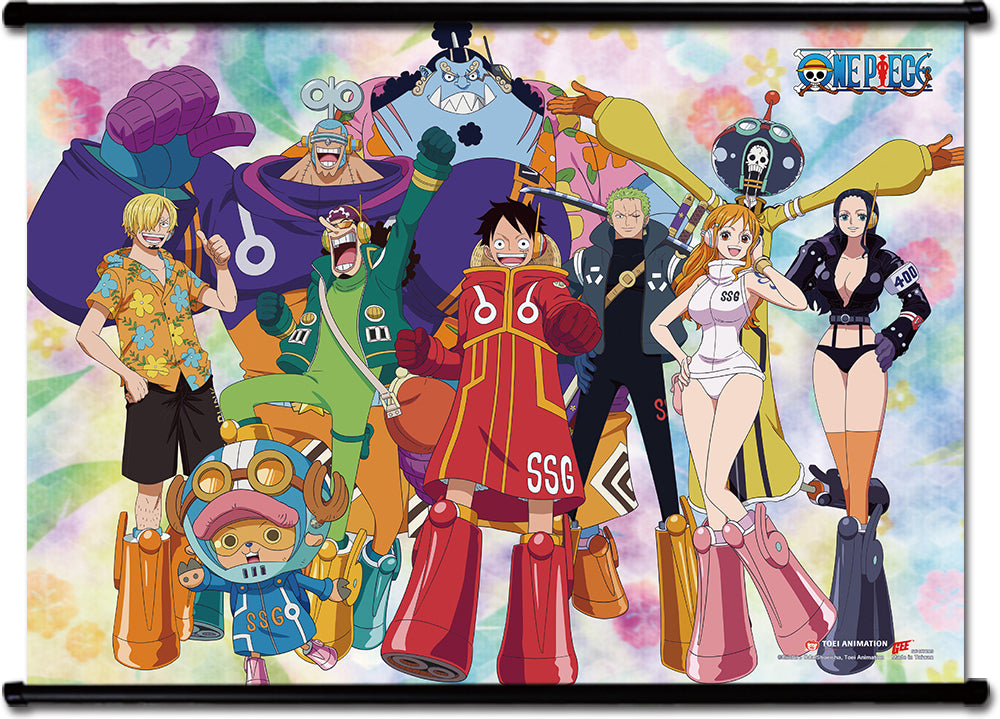 ONE PIECE - FUTURE ISLAND EGGHEAD GROUP WALL SCROLL
