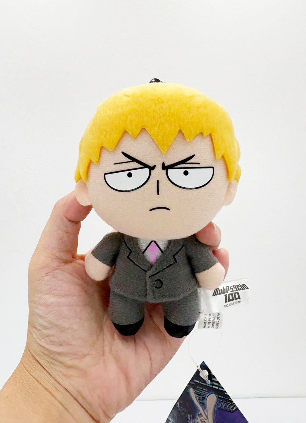 Mob Psycho 100 - Reigen Arataka Mini Plush W/ Hook Clip 5"H
