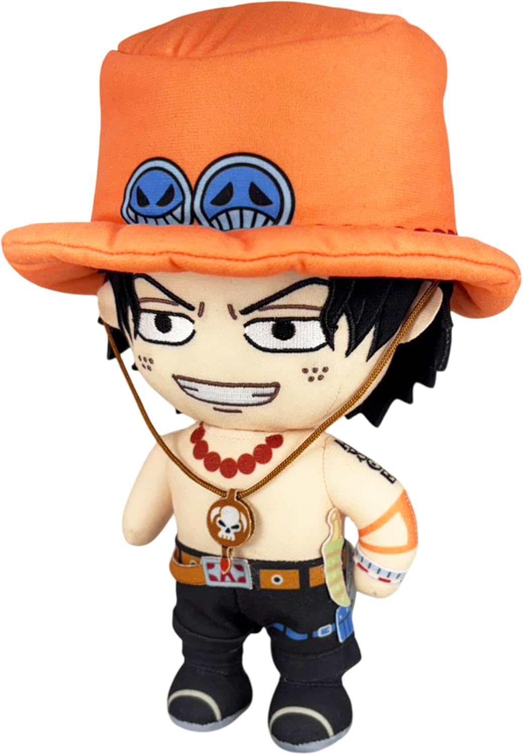 One Piece - Portgas D. Ace (Face Changing) Plush 8" H