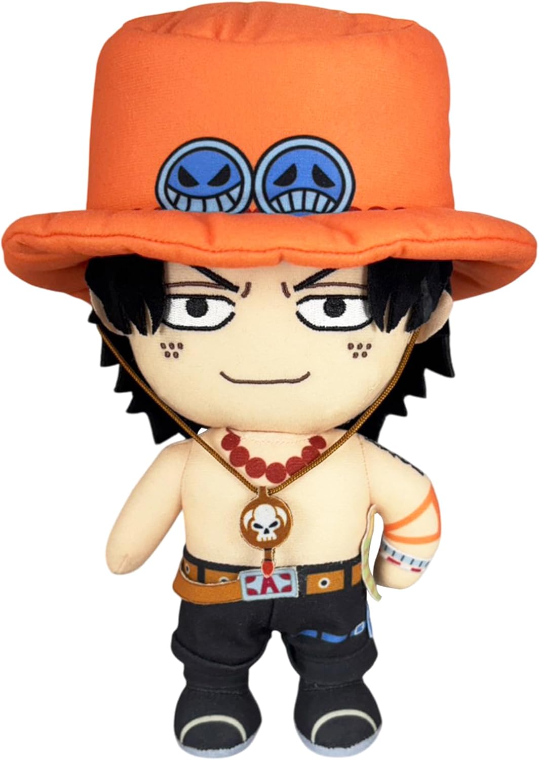 One Piece - Portgas D. Ace (Face Changing) Plush 8" H