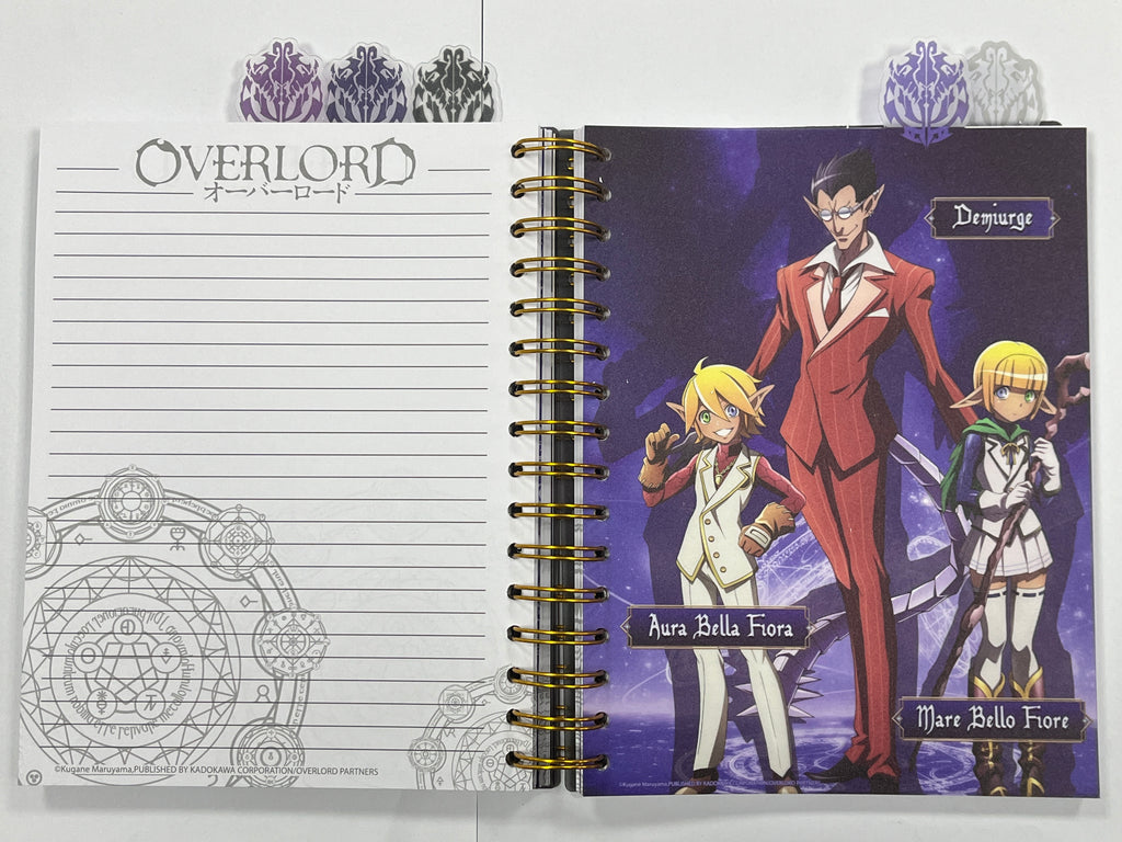OVERLORD S1 - AINZ OOAL GOWN, OVERSEER ALBEDO TABBED NOTEBOOK