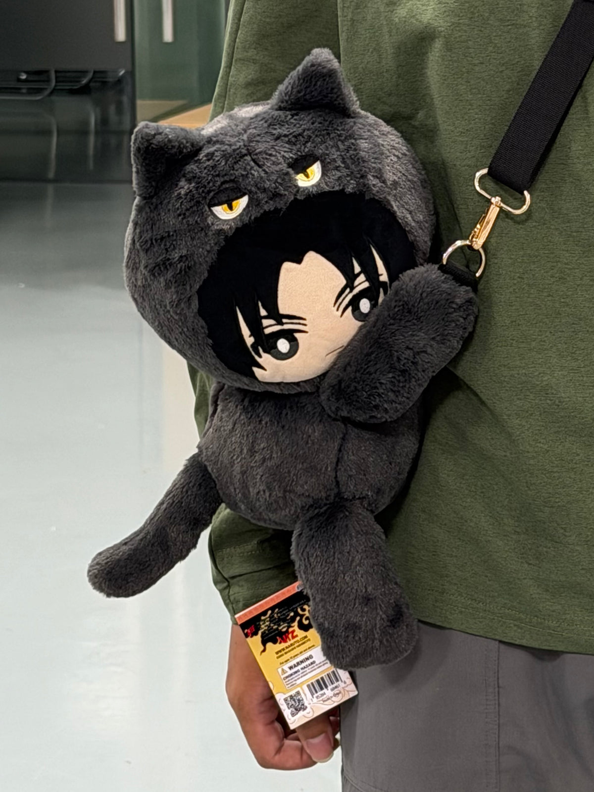 NARUTO - SASUKE CAT ANIMAL MASCOT SHOULDER PLUSH BAG 10"H