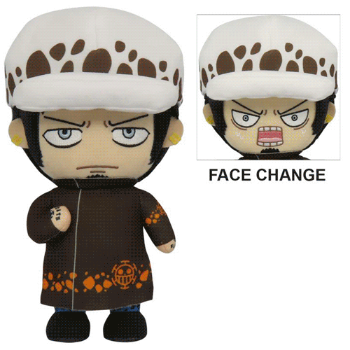 One Piece - Trafalgar D. Water Law (Face Changing) Plush 8" H