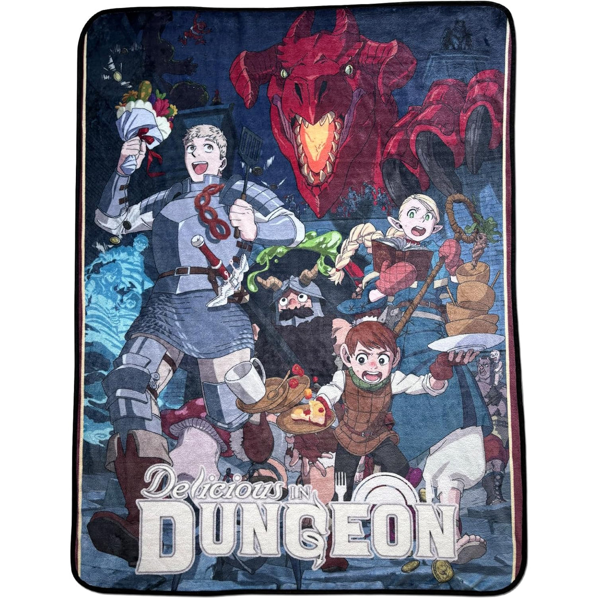 Delicious In Dungeons - Dungeon, Dragons & Cooking Throw Blanket 46" W x 60" L