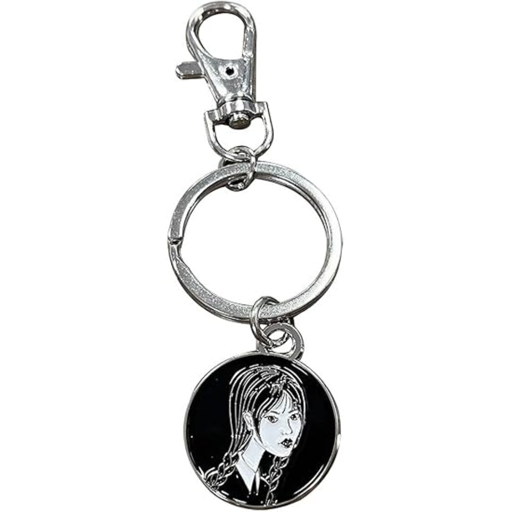 Wednesday - Wednesday Portrait Circle Metal Keychain