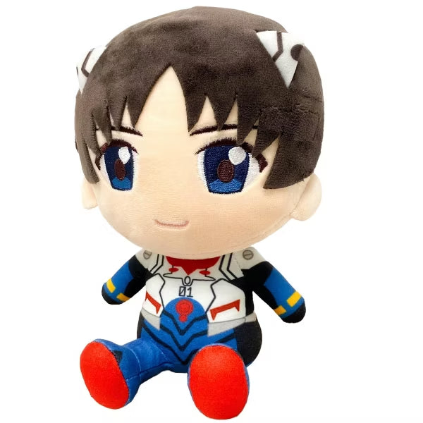 Evangelion New Movie - Shinji Ikari (Plug Suit) Sitting Plush 7"H