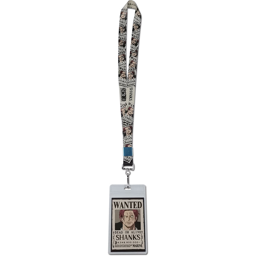 One Piece - Shanks Wanted Poster Lanyard w/ Badge Holder