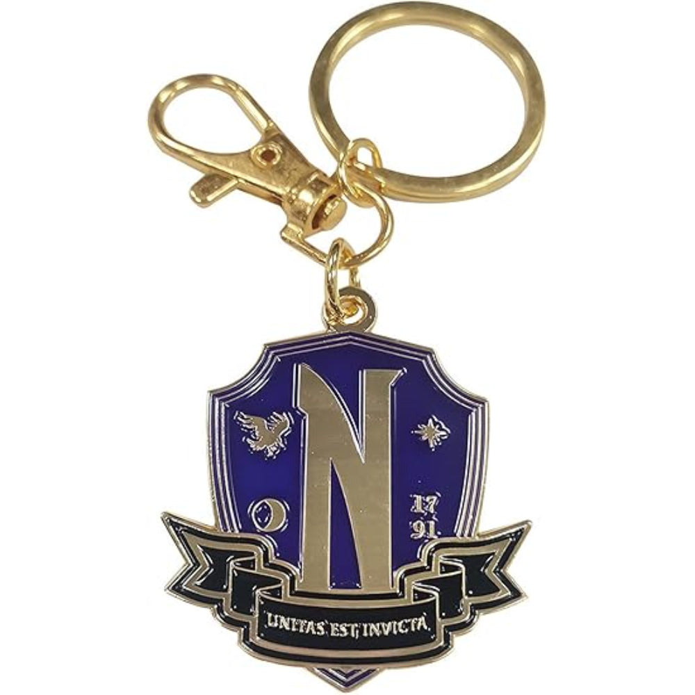 Wednesday - Nevermore Academy Crest Metal Keychain