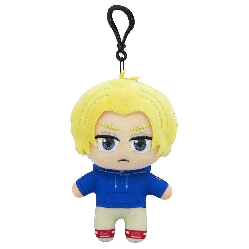 Sakamoto Days - Shin Asakura Mini Plush w/ Spring Clip 5" H