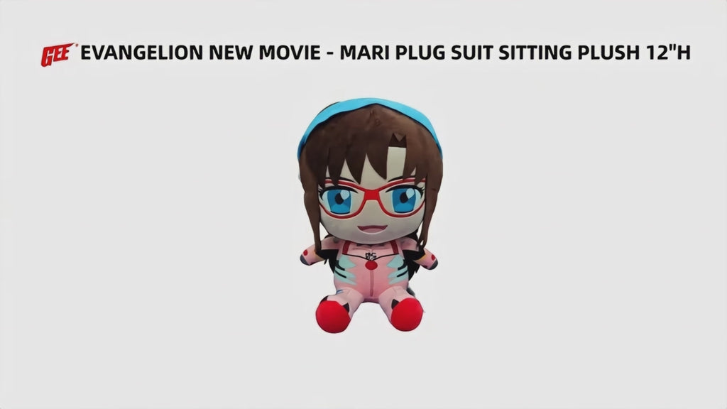 EVANGELION NEW MOVIE - MARI PLUG SUIT SITTING PLUSH 12" H